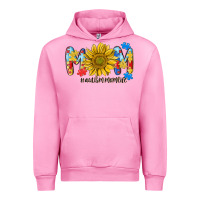 Fuchsia Pink autism mom life sunflower Urban Hoodie - MaliasSmallBusiness