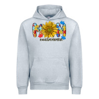Heather Grey autism mom life sunflower Urban Hoodie - MaliasSmallBusiness
