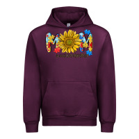 Mauve Wine autism mom life sunflower Urban Hoodie - MaliasSmallBusiness