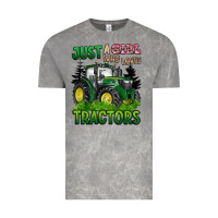 Cloud Rock just a girl who loves tractors Vintage Tee - BarkalooDesign