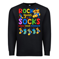Black rock your  world down syndrome Premium Sweatshirt - Artiststas
