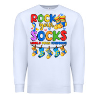 White rock your  world down syndrome Premium Sweatshirt - Artiststas