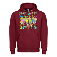 Burgundy dont worry ive had both my shots Zipper Hoodie - texasbilliewilder