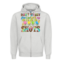 Dove Grey dont worry ive had both my shots Zipper Hoodie - texasbilliewilder
