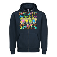 Navy dont worry ive had both my shots Zipper Hoodie - texasbilliewilder