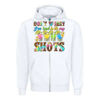 White dont worry ive had both my shots Zipper Hoodie - texasbilliewilder