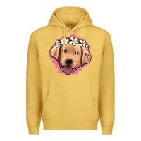 Antique Gold jack russel floral kopyası Premium Hoodie - Jasminsmagicworld