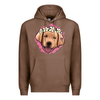Chestnut jack russel floral kopyası Premium Hoodie - Jasminsmagicworld