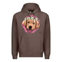 Coffee jack russel floral kopyası Premium Hoodie - Jasminsmagicworld