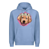 Colony Blue jack russel floral kopyası Premium Hoodie - Jasminsmagicworld