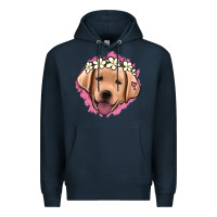 Navy jack russel floral kopyası Premium Hoodie - Jasminsmagicworld