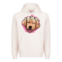 Pale Pink jack russel floral kopyası Premium Hoodie - Jasminsmagicworld