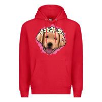 Red jack russel floral kopyası Premium Hoodie - Jasminsmagicworld