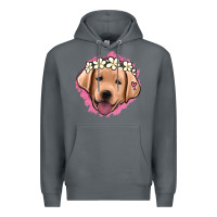 Rock jack russel floral kopyası Premium Hoodie - Jasminsmagicworld