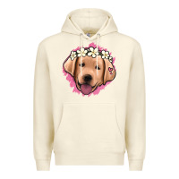 Sandshell jack russel floral kopyası Premium Hoodie - Jasminsmagicworld