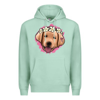Seafoam jack russel floral kopyası Premium Hoodie - Jasminsmagicworld
