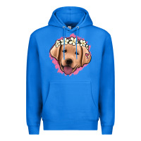 True Royal jack russel floral kopyası Premium Hoodie - Jasminsmagicworld