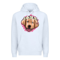White jack russel floral kopyası Premium Hoodie - Jasminsmagicworld