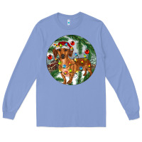 Dachshund Christmas Tree Long Sleeve Tee | Teevron
