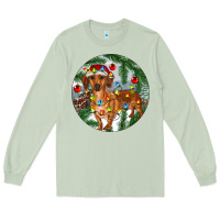 Matcha Dachshund Christmas Tree Long Sleeve Tee - RanaPortraitStore