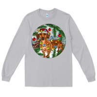 Moon Dust Dachshund Christmas Tree Long Sleeve Tee - RanaPortraitStore