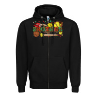 Black brother softball Zipper Hoodie - Zillion Design Studio