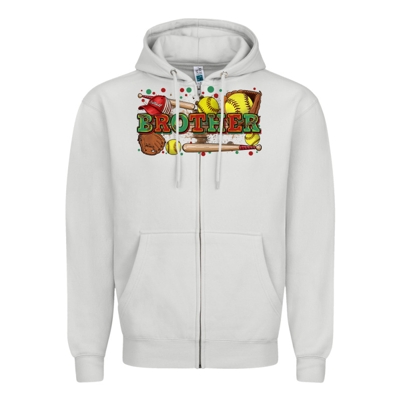 Brother Softball Zipper Hoodie by Zillion Design Studio | Teevron