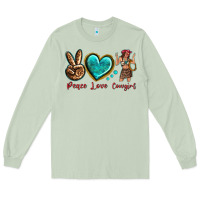 Matcha peace love cowgirl Long Sleeve Tee - texasbilliewilder