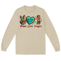 Mushroom peace love cowgirl Long Sleeve Tee - texasbilliewilder