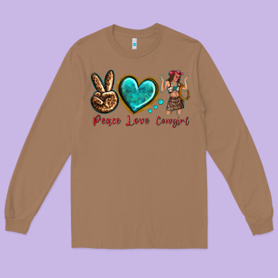 Long Sleeve Tee peace love cowgirl