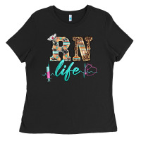 Black western nurse rn  life Ladies Tee - BarkalooDesign