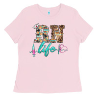 Bubblegum Pink western nurse rn  life Ladies Tee - BarkalooDesign