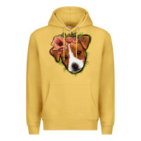 Antique Gold jack russel floral Premium Hoodie - Jasminsmagicworld