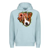 Blue Mist jack russel floral Premium Hoodie - Jasminsmagicworld