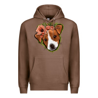 Chestnut jack russel floral Premium Hoodie - Jasminsmagicworld
