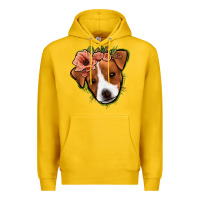 Lemon jack russel floral Premium Hoodie - Jasminsmagicworld
