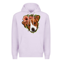 Lilac jack russel floral Premium Hoodie - Jasminsmagicworld