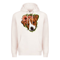 Pale Pink jack russel floral Premium Hoodie - Jasminsmagicworld