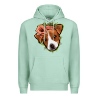Seafoam jack russel floral Premium Hoodie - Jasminsmagicworld