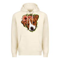 Tofu jack russel floral Premium Hoodie - Jasminsmagicworld