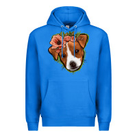 True Royal jack russel floral Premium Hoodie - Jasminsmagicworld