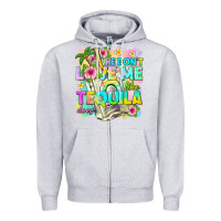 Heather Grey he dont love me like tequila does Zipper Hoodie - texasbilliewilder