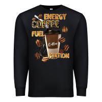 Black energy coffee fuel station Premium Sweatshirt - Artiststas