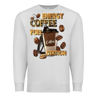 Dove Grey energy coffee fuel station Premium Sweatshirt - Artiststas