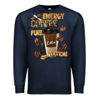 Navy energy coffee fuel station Premium Sweatshirt - Artiststas