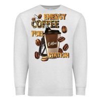 Oatmeal Heather energy coffee fuel station Premium Sweatshirt - Artiststas