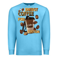 Ocean Blue energy coffee fuel station Premium Sweatshirt - Artiststas