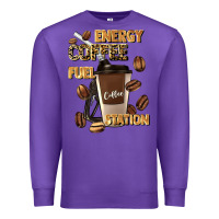 Purple energy coffee fuel station Premium Sweatshirt - Artiststas