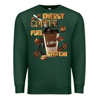 Sports Green energy coffee fuel station Premium Sweatshirt - Artiststas