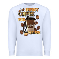 White energy coffee fuel station Premium Sweatshirt - Artiststas